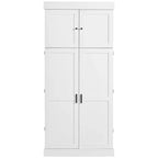Whisen 77''H Freestanding Kitchen Storage Pantry, Large Dining Storage Cabinet Cupboard Sideboards With Door Shelves, Adjustable Shelves