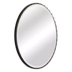 Miroir surdimensionné rond 42 Uttermost Benedo noir rustique
