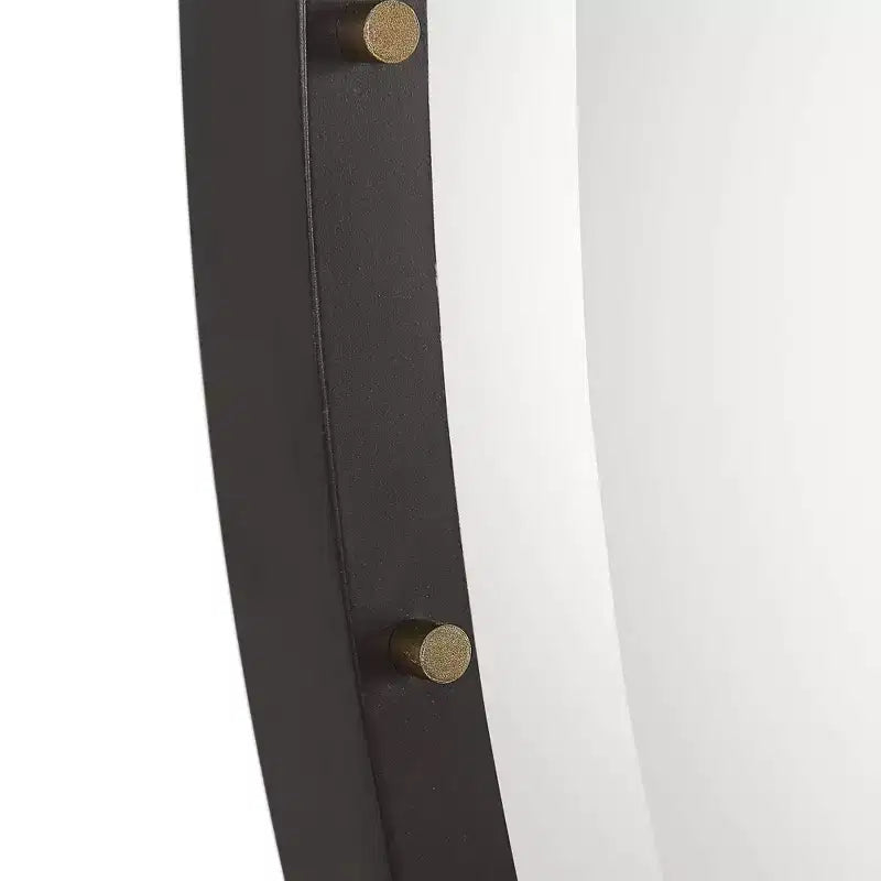 Miroir surdimensionné rond 42 Uttermost Benedo noir rustique