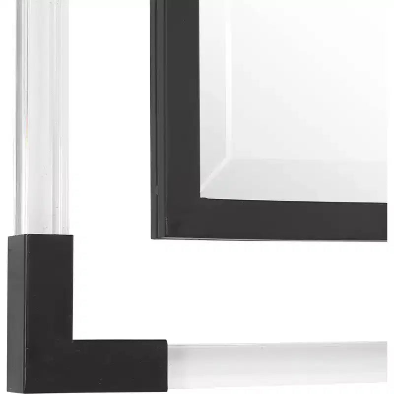 Miroir mural rectangulaire Uttermost Balkan noir mat 28 x 38