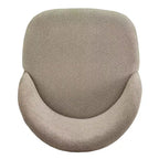 Chaise de salle à manger à dossier bas incurvé en tissu taupe Fuske Wood Finish (lot de 2) - iNSPIREQ