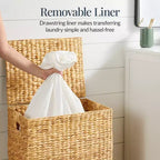Best Choice Products Laundry Hamper w/ Lid, Handwoven Laundry Basket, w/ Removable Liner & Built-in Handles
