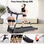 3.5HP Treadmill on Sale: Foldable Treadmill with 12% Incline, APP & Bluetooth Speakers, 330lbs Capacity, 64 Programs, Home Gym