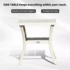 Clihome - Ensemble de 3 fauteuils à bascule d'extérieur (2 chaises et 1 table)