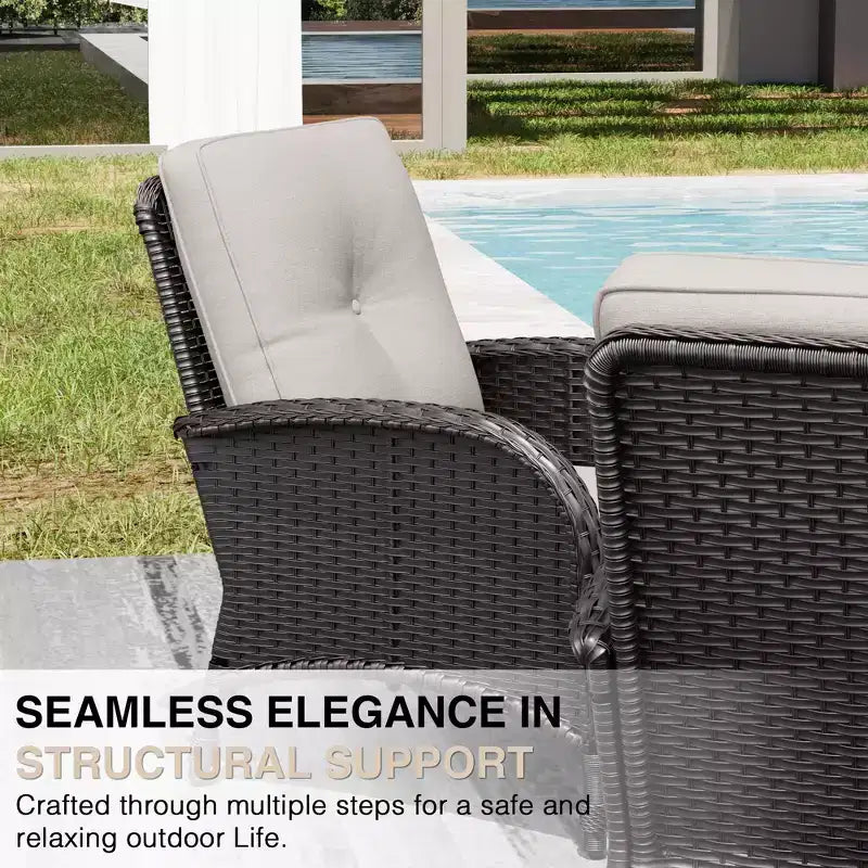 UPTIOT Outdoor Patio Conversation Set with Fire Pit Table & Convertible Seating