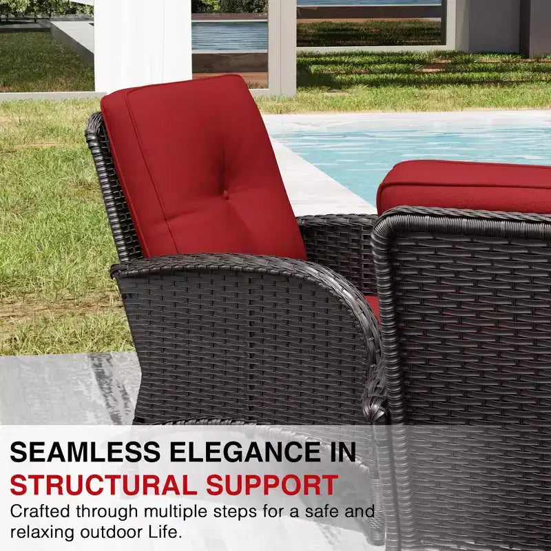 UPTIOT Outdoor Patio Conversation Set with Fire Pit Table & Convertible Seating