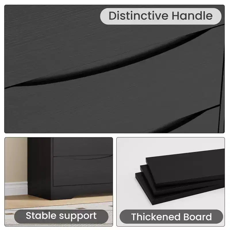 Wooden Dresser with 8 Drawers,Modern Closet with Deep Storage, Large Chest of Drawers, Long Storage Dresser for Bedroom, Living Room, Hallway