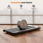 Tapis de course compact sans bras JIONJOY : Marcheur silencieux sous le bureau pour petits espaces, mince et portable - Idéal pour le bureau à domicile et l'entraînement en appartement