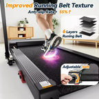 Tapis de course en promotion, tapis de course compact avec inclinaison manuelle, machine de cardio pliable de 3,25 CV pour la maison, haut-parleurs Bluetooth, capacité de 136 kg
