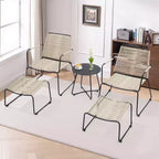 Ensemble de conversation d'extérieur GDFStudio Adelle 5 pièces avec fauteuils, poufs et table d'appoint