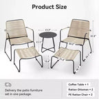 Ensemble de conversation d'extérieur GDFStudio Adelle 5 pièces avec fauteuils, poufs et table d'appoint