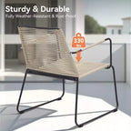 Ensemble de conversation d'extérieur GDFStudio Adelle 5 pièces avec fauteuils, poufs et table d'appoint