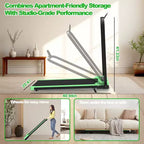 Whisen 2 in 1 Upgrade Foldable Treadmills, Home Exercise Equipment Treadmills, Under Desk Walking Pad with Handle Bar & Incline
