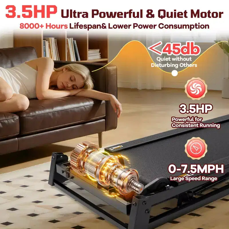 3.75HP Smart Digital Folding Exercise Machine - Electric Motorized Treadmill