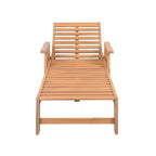 Christopher Knight Home Minho Ensemble moderne 3 pièces de transats de jardin en acacia et table à lattes avec accoudoir en osier