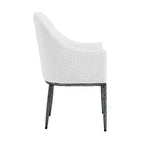 Christopher Knight Home Narong Chaises de salle à manger modernes en fer rembourrées avec pieds en métal étain forgé (lot de 2)