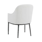 Christopher Knight Home Narong Chaises de salle à manger modernes en fer rembourrées avec pieds en métal étain forgé (lot de 2)