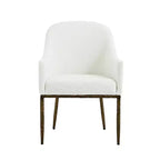 Christopher Knight Home Narong Chaises de salle à manger modernes en fer rembourrées avec pieds en métal étain forgé (lot de 2)