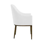 Christopher Knight Home Narong Chaises de salle à manger modernes en fer rembourrées avec pieds en métal étain forgé (lot de 2)