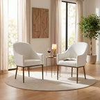 Christopher Knight Home Narong Modern Iron Upholstered Dining Chairs with Forged Pewter Metal Legs (Set of 2)