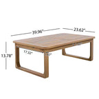 Christopher Knight Home Caleb Ensemble de 2 canapés 3 places en bois d'acacia moderne pour patio avec cordes, coussins et table basse