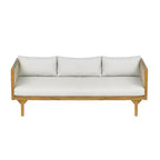 Christopher Knight Home Caleb Ensemble de 2 canapés 3 places en bois d'acacia moderne pour patio avec cordes, coussins et table basse