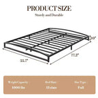 Metal Bed Frame, Platform Bed Frame with Arch Design, Heavy Duty Strong Slats Support, No Box Spring Needed, Easy Assembly