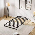 Metal Bed Frame, Platform Bed Frame with Arch Design, Heavy Duty Strong Slats Support, No Box Spring Needed, Easy Assembly
