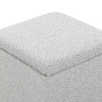 Pouf de rangement en bouclé Becka Square - SFV6101 - Safavieh Couture