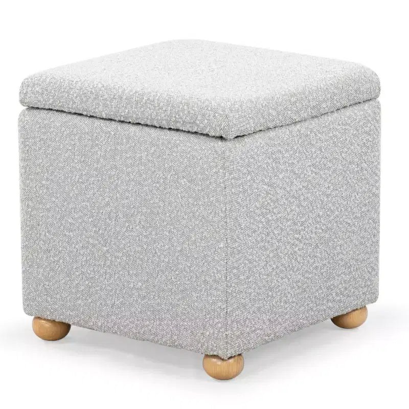Pouf de rangement en bouclé Becka Square - SFV6101 - Safavieh Couture
