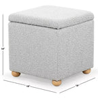 Pouf de rangement en bouclé Becka Square - SFV6101 - Safavieh Couture