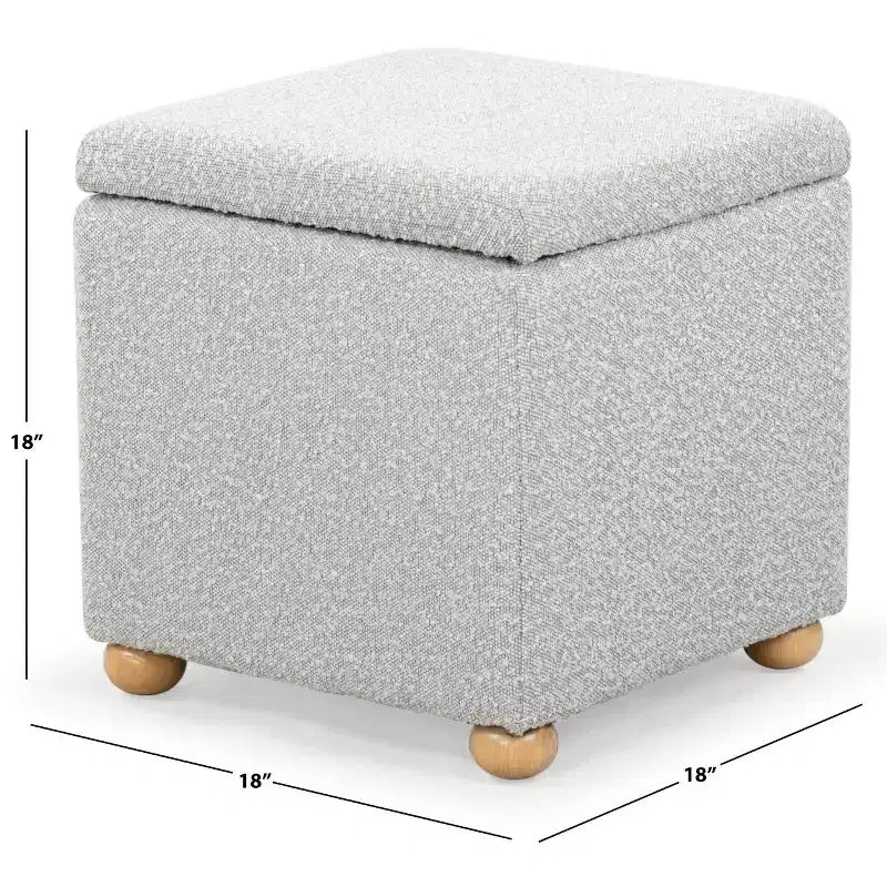 Pouf de rangement en bouclé Becka Square - SFV6101 - Safavieh Couture