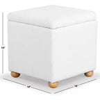 Pouf de rangement en bouclé Becka Square - SFV6101 - Safavieh Couture