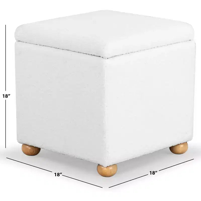 Pouf de rangement en bouclé Becka Square - SFV6101 - Safavieh Couture