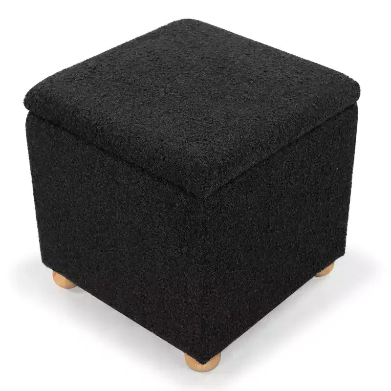 Pouf de rangement en bouclé Becka Square - SFV6101 - Safavieh Couture