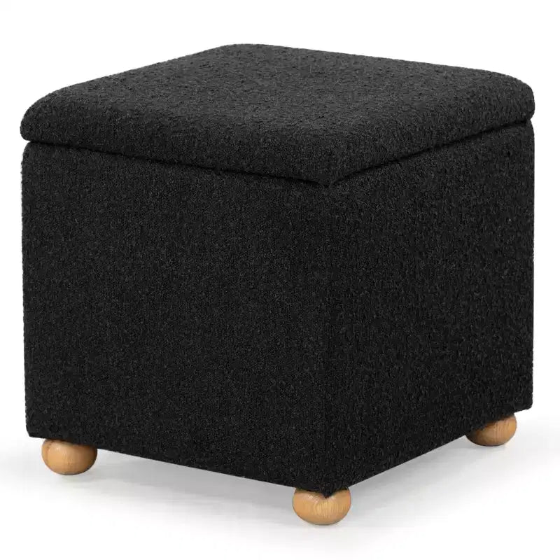 Pouf de rangement en bouclé Becka Square - SFV6101 - Safavieh Couture