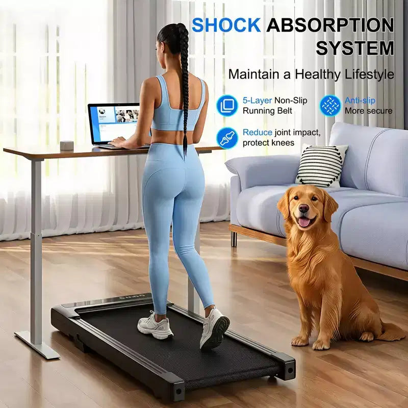 Tapis de course Superun Walking Pad avec inclinaison manuelle de 6 %, vitesse de 0,96 à 6,1 km/h, 2,5 CV, capacité de 136 kg