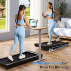 Tapis de course Superun Walking Pad avec inclinaison manuelle de 6 %, vitesse de 0,96 à 6,1 km/h, 2,5 CV, capacité de 136 kg