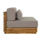 Christopher Knight Home Nolan Patio Modern Acacia Wood 3-Piece Patio Conversation Set with Oversized Club Chairs and Side Table