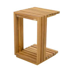 Christopher Knight Home Nolan Patio Modern Acacia Wood 3-Piece Patio Conversation Set with Oversized Club Chairs and Side Table