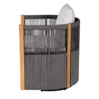Ensemble de conversation d'extérieur pivotant ModernLuxe 2 ou 3 pièces, chaises pivotantes en rotin et bois d'acacia, ensemble de meubles de patio pour petits espaces