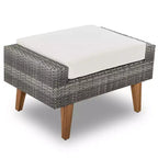GDFStudio Arthur Patio Modern PE Wicker 6-Piece Conversation Set with Table and Cushions