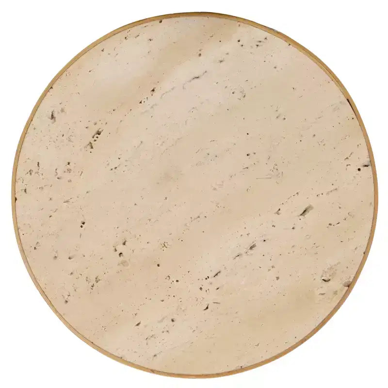 Wilma Wood/Marble Accent Table - Natural - SEI
