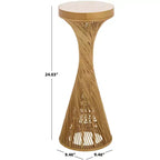 Wilma Wood/Marble Accent Table - Natural - SEI