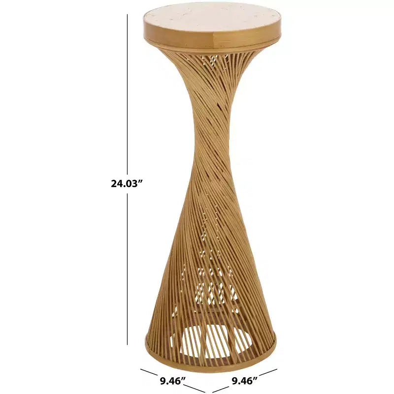 Wilma Wood/Marble Accent Table - Natural - SEI
