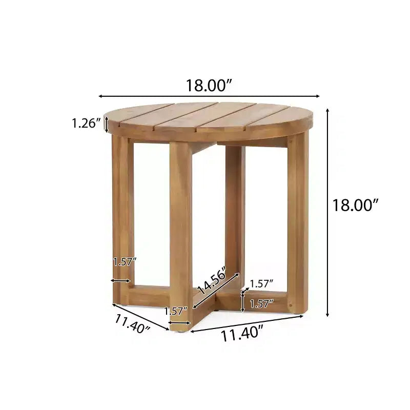 Christopher Knight Home Orin 3 Piece Patio Rustic Acacia Wood Chat Set with Thick Cushions