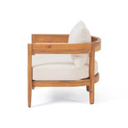 Christopher Knight Home Orin 3 Piece Patio Rustic Acacia Wood Chat Set with Thick Cushions