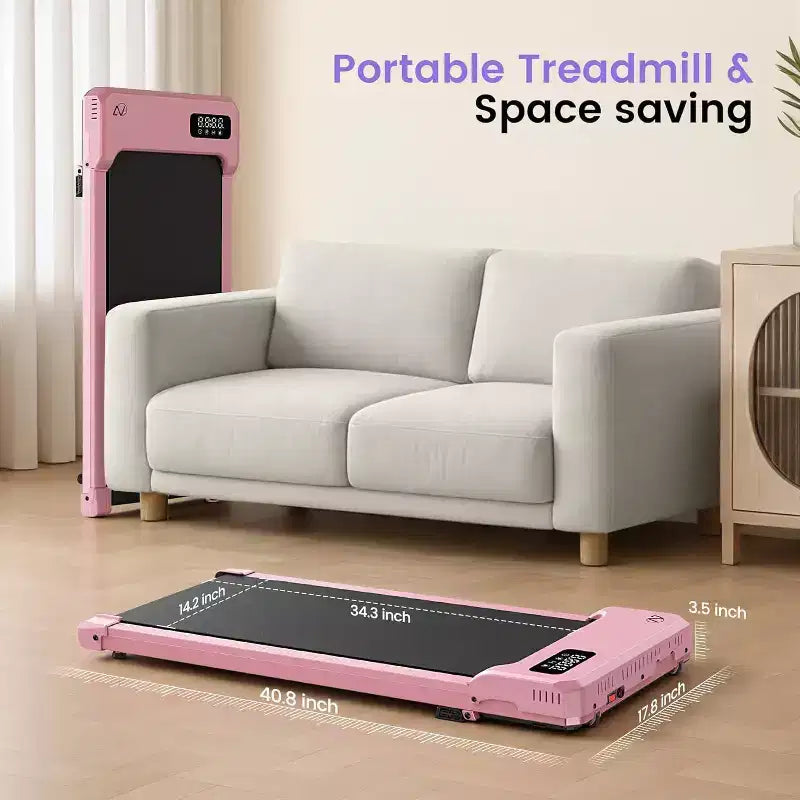 KRISRATE 6-in-1 3.5HP Walking Pad Treadmill with Vibration Plate and 12%/15% Incline, Under Desk Folding Treadmill for Home, Office