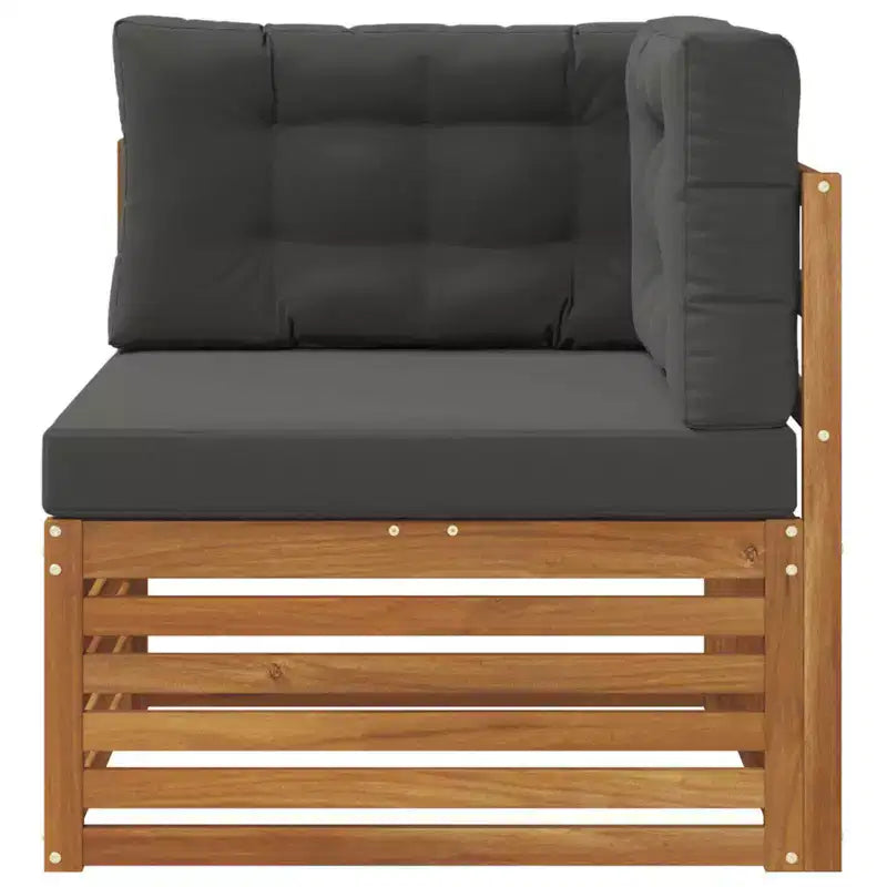vidaXL Outdoor Corner sofa Solid Acacia Wood Natural