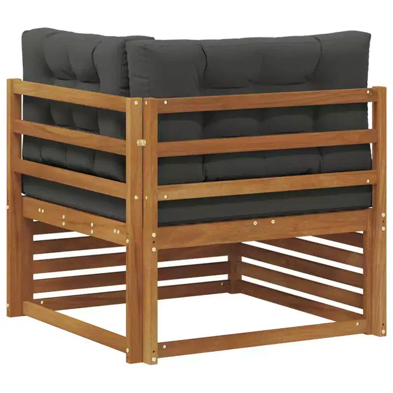vidaXL Outdoor Corner sofa Solid Acacia Wood Natural